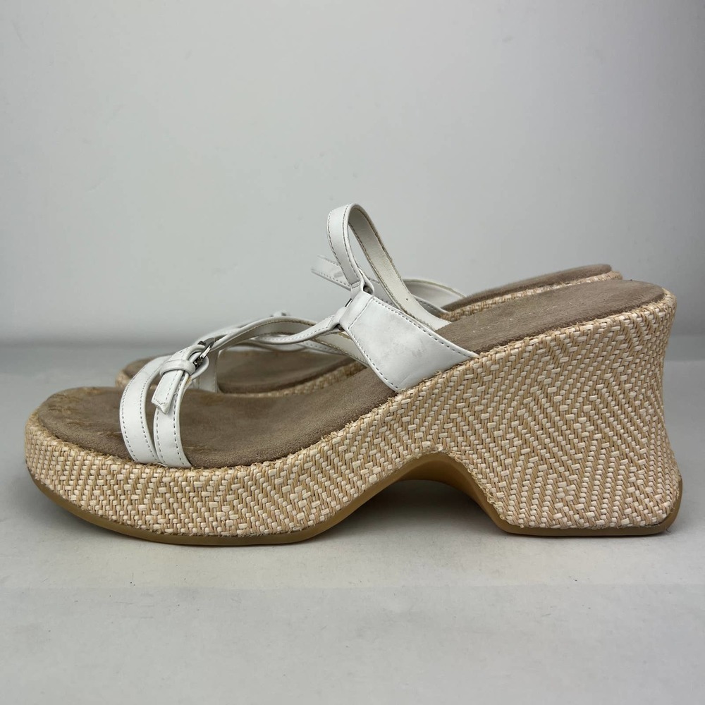 Lower East Side Vintage Espadrille White Strappy Y2K Sandals Womens Size: 10 - Picture 2 of 9